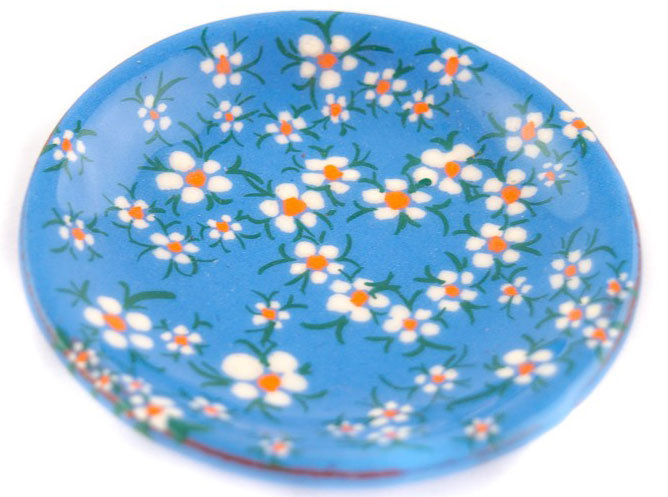 Керамична чинийка "Троян" - синя