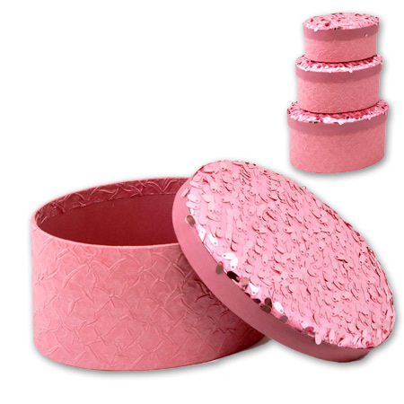 Кутии за бижута Pink комплект от 3 броя